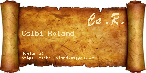 Csibi Roland névjegykártya
